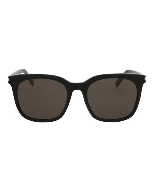 Saint Laurent SquareFrame Acetate Sunglasses - Black Black Grey (Sl285Fslim/30007203/001)