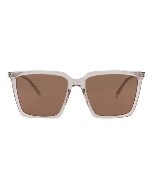 Saint Laurent SquareFrame Acetate Sunglasses - Nude Nude Brown (Sl474/30011614/003)