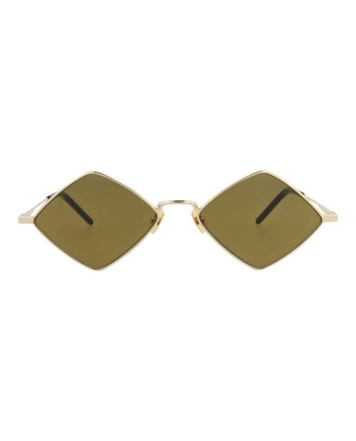 Saint Laurent SquareFrame Metal Sunglasses - Gold Gold Brown (Sl302Lisa/30007821/011)