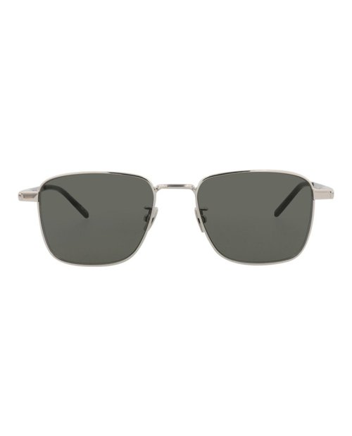 Saint Laurent SquareFrame Metal Sunglasses - Silver Silver Grey (Sl529/30013359/002)