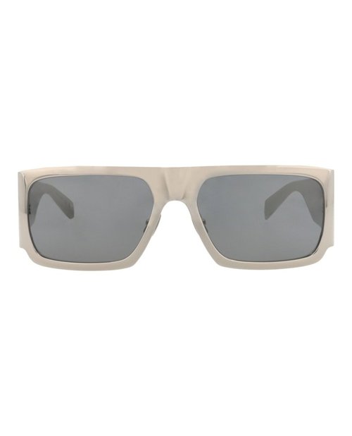 Saint Laurent SquareFrame Metal Sunglasses - Silver Silver Silver (Sl635/30014741/002)