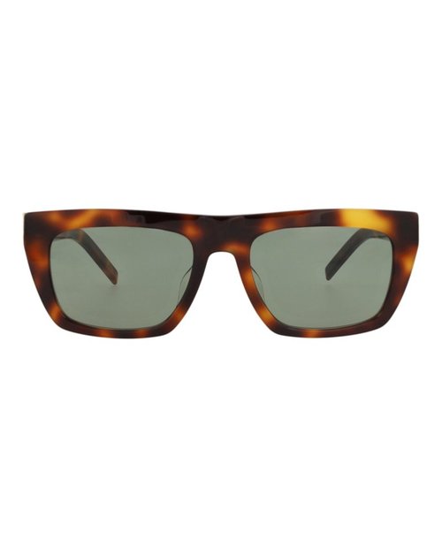 Saint Laurent SquareFrame Recycled Acetate Sunglasses - Havana Havana Green (Slm131F/30015350/003)