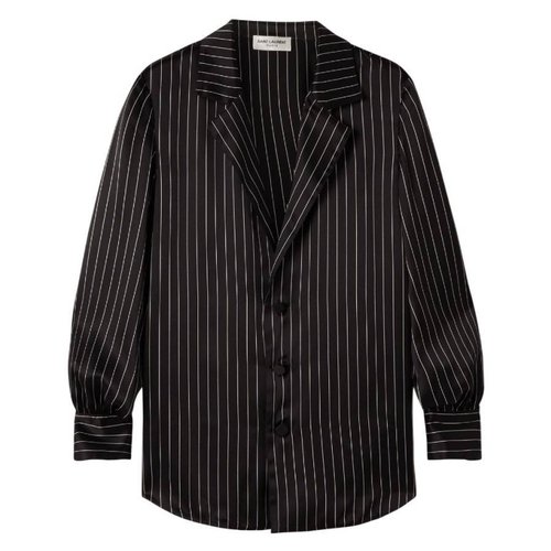Saint Laurent Striped Silk-Satin Shirt - 799745Y9I681095