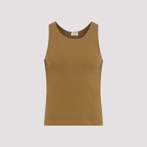 Saint Laurent Tank Top Brown Cotton Tshirt - 203658