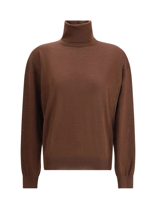 Saint Laurent Turtleneck Pullover In Cashmere, Wool, And Silk - 850335YAPK22036