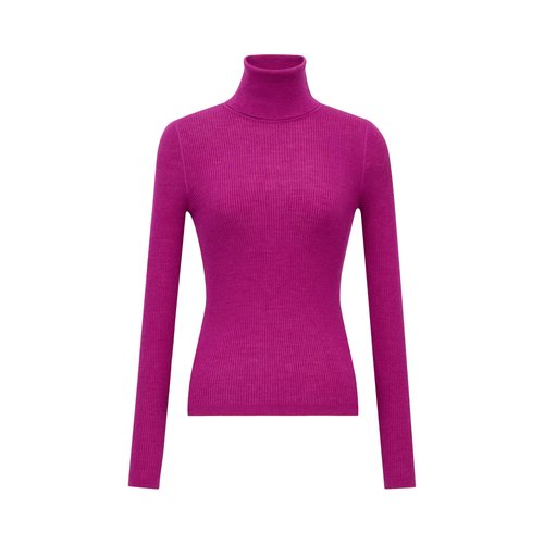 Saint Laurent Turtleneck Top In Cashmere, Wool, And Silk - 637869YAPK25702