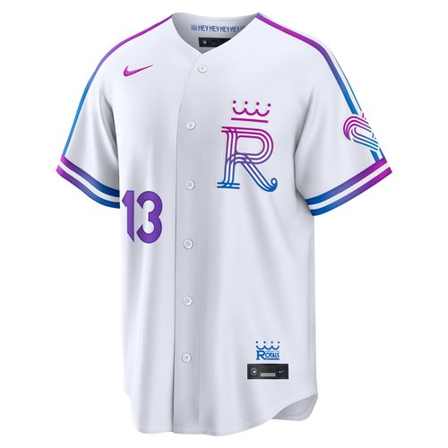Salvador Perez Kansas City Royals City Connect Nike MLB Stadium Jersey - White - RE260H3ERO9-7B4