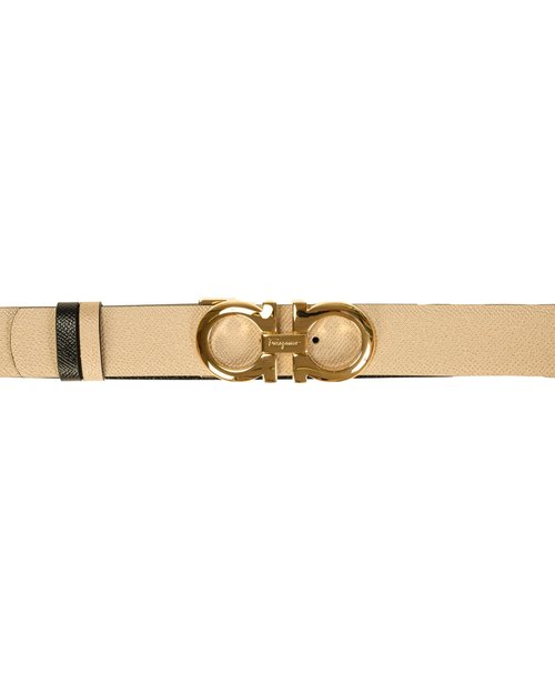 Salvatore Ferragamo Belts Bicolored - 23A564 DONNAH35548674546BEIGE/NERO