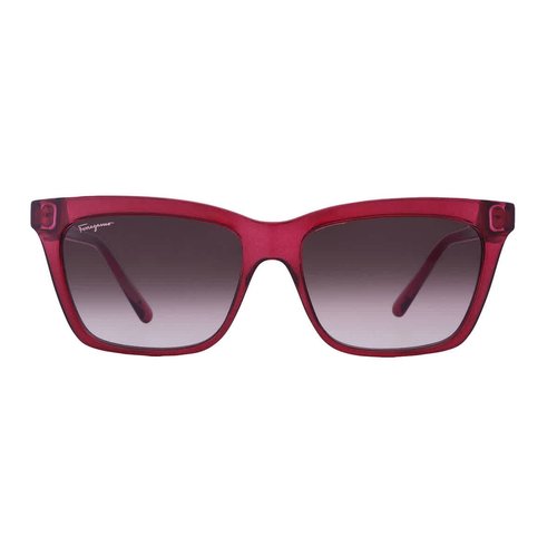 Salvatore Ferragamo Bordeuax Gradient Rectangular Ladies Sunglasses SF1027S 655 55 - Red - SF1027S 655 55 7.0000X5.0000X4.0000