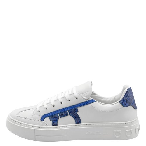 Salvatore Ferragamo Borg Low-top Leather - Blue/White - 02B880 718179