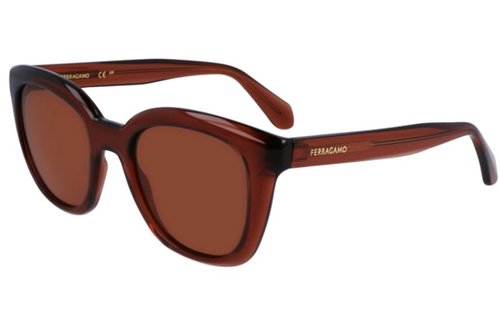 Salvatore Ferragamo Cat Eye Ladies Sunglasses SF2000S 232 52 - Brown - SF2000S 232 52 7.0000X5.0000X4.0000