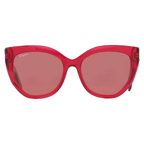 Salvatore Ferragamo Cat Eye Sunglasses SF1061S 613 56 - Pink/Red - SF1061S 613 56 7.0000X5.0000X4.0000