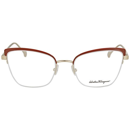 Salvatore Ferragamo Demo Cat Eye Ladies Eyeglasses SF2182 744 53 - Red - SF2182 744 53