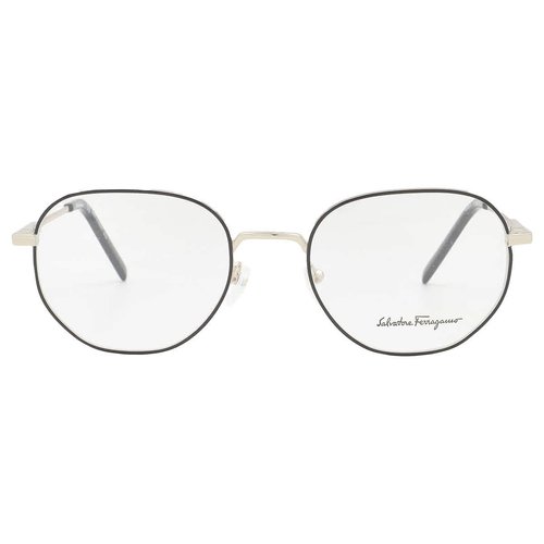 Salvatore Ferragamo Demo Oval Eyeglasses SF2215 711 52 - Black/Gold Tone - SF2215 711 52