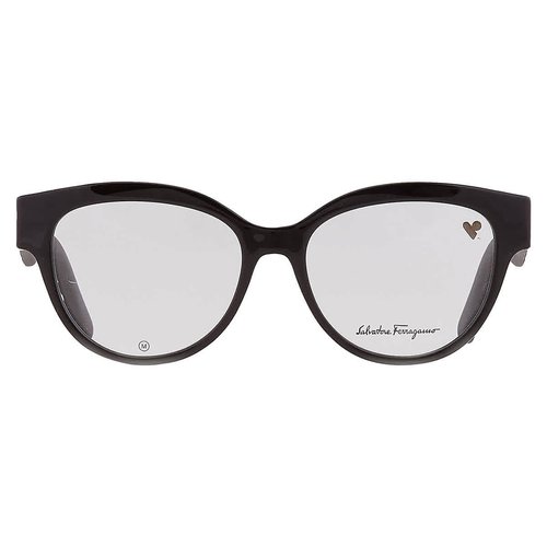 Salvatore Ferragamo Demo Oval Ladies Eyeglasses SF2957E 001 54 - Black - SF2957E 001 54