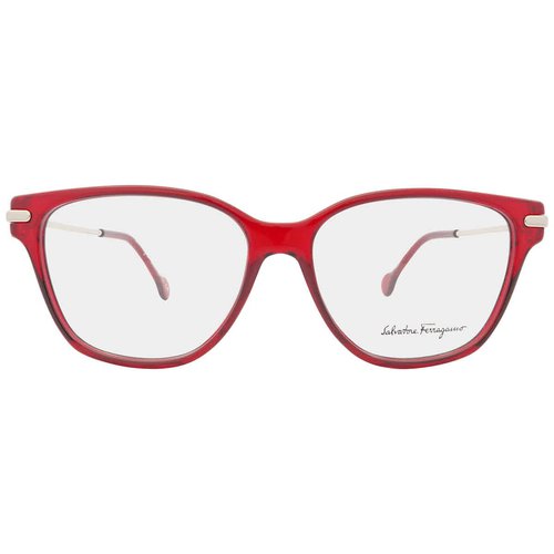 Salvatore Ferragamo Demo Rectangular Ladies Eyeglasses SF2864 604 53 - Red - SF2864 604 53