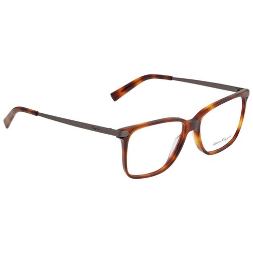 Salvatore Ferragamo Demo Square Eyeglasses SF2877 068 55 - Grey/Tortoise - SF2877 068 55