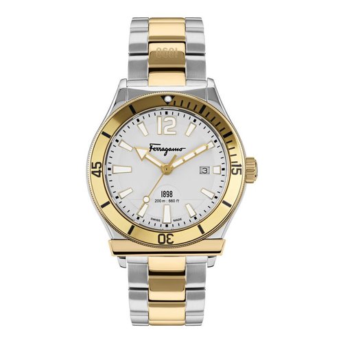 Salvatore Ferragamo Ferragamo 1898 Sport Quartz Silver Dial Watch SFFN00921 - Gold Tone/Silver Tone/Two Tone/Yellow - SFFN00921 DIAMETER-DIMENSION