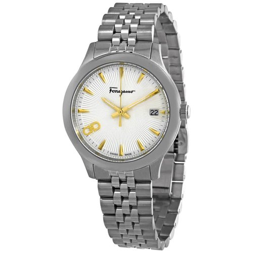 Salvatore Ferragamo Ferragamo Duo Quartz Silver Dial Ladies Watch SFCU00119 - Gold Tone/Silver Tone/White - SFCU00119 DIAMETER-DIMENSION
