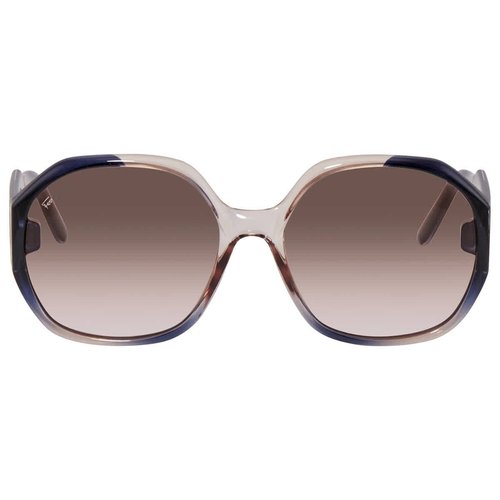 Salvatore Ferragamo Geometric Ladies Sunglasses SF943S 083 60 - Beige/Grey/Pink - SF943S 083 60 7.0000X5.0000X4.0000