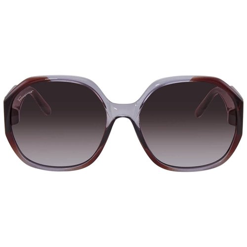 Salvatore Ferragamo Gradient Geometric Ladies Sunglasses SF943S 546 60 - Brown/Purple - SF943S 546 60