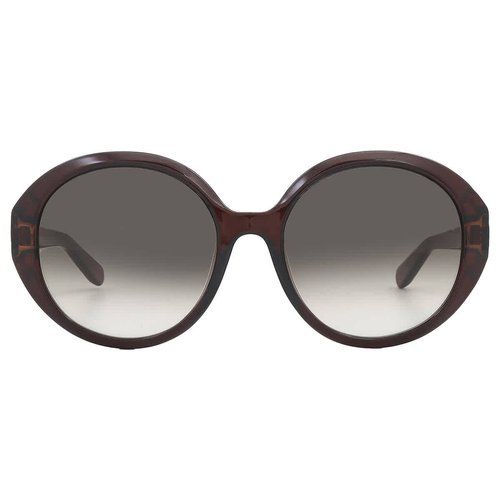 Salvatore Ferragamo gradient Oval Ladies Sunglasses SF1067S 210 57 - Brown/Grey - SF1067S 210 57 7.0000X5.0000X4.0000