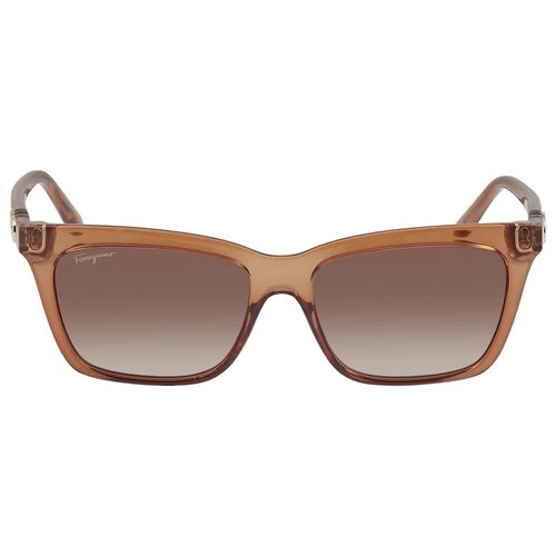 Salvatore Ferragamo Gradient Square Ladies Sunglasses SF1027S 210 55 - Brown - SF1027S 210 55 7.0000X5.0000X4.0000