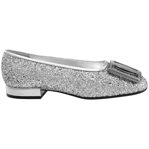 Salvatore Ferragamo Ladies Chunky Buckle Ballet Flat - Grey - 01C793 748875 D