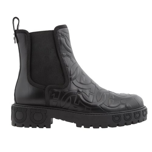 Salvatore Ferragamo Ladies Gancini Chelsea Boots - Black - 01D168 750896