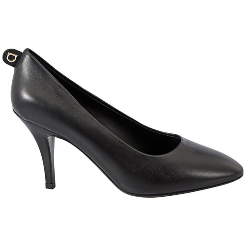 Salvatore Ferragamo Ladies Leather Gancini Pumps - Black - 01Q862 726406