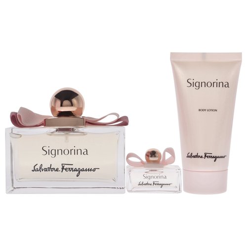 Salvatore Ferragamo Ladies Signorina Gift Set Fragrances 8052464893713 - Green/Pink - 8052464893713