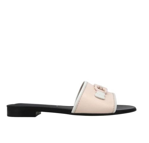 Salvatore Ferragamo Lemonade Rhodes Gancini Slide Sandals - Blue/Pink/Yellow - 01R221 750849 D