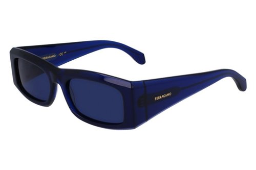 Salvatore Ferragamo Rectangular Sunglasses SF2012S 432 57 - Blue - SF2012S 432 57 7.0000X5.0000X4.0000