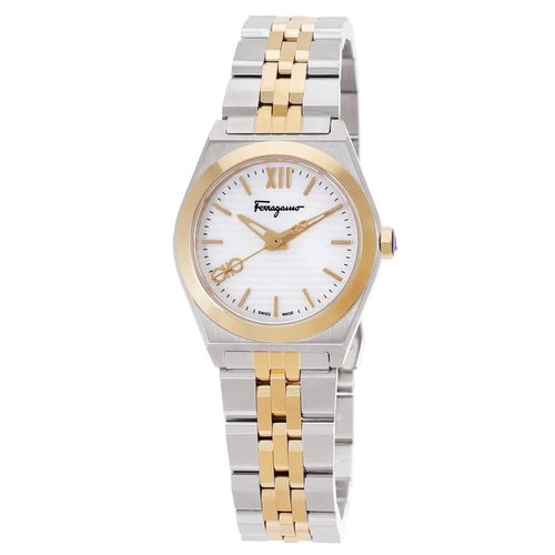Salvatore Ferragamo Vega New Quartz Dial Ladies Watch SFKJ00223 - Gold Tone/Mother of Pearl/Silver Tone/Two Tone/White - SFKJ00223 DIAMETER-DIMENSION