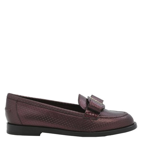 Salvatore Ferragamo Vivaldo Viva Leather Loafers - Purple - 01C952 757688 D