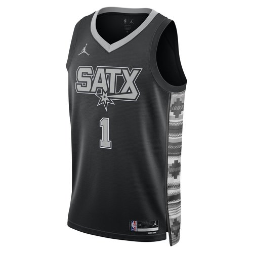 San Antonio Spurs Statement Edition Air Jordan Dri-FIT NBA Swingman Jersey - Black/Flat Silver - DO9543-014