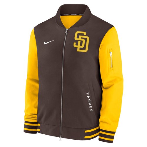 San Diego Padres Authentic Collection Dugout Nike MLB Full-Zip Bomber Jacket - Dark Cinder - 02F30C7OPYP-TZ7