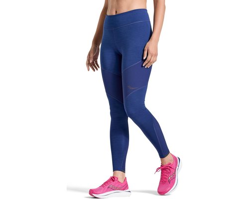 Saucony Boulder Wind Tights Clothing - Sodalite Heather - SAW80-404