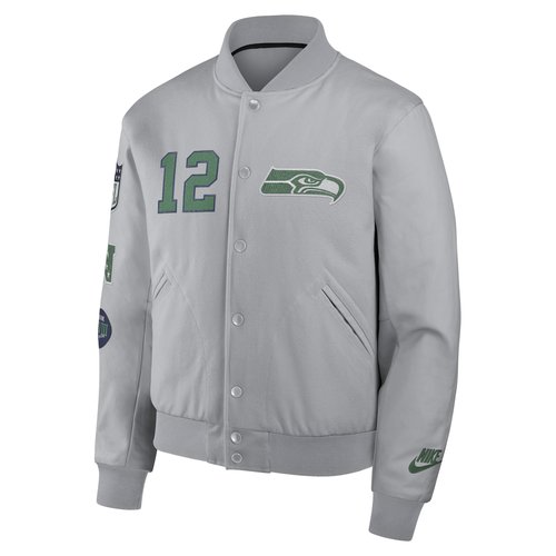 Seattle Seahawks Rivalries Collection Nike NFL Full-Snap Varsity Jacket - Grey - 05AI00DF78-VED