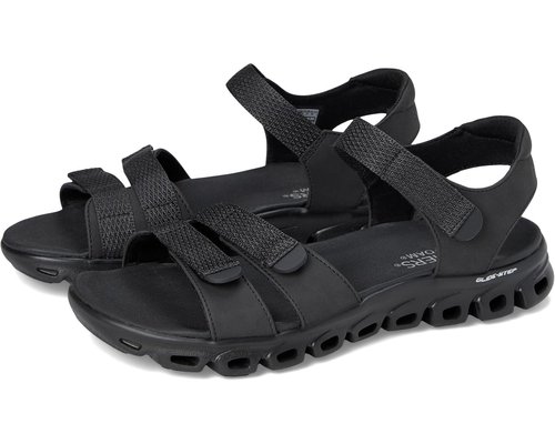 SKECHERS Glide-Step Count On Me Sandals - Black/Black - 1.4057