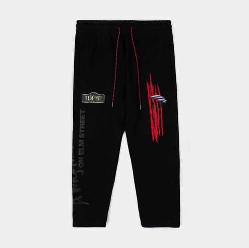 SP x Nightmare On Elm Street Springwood Joggers Pants - Black/Red - NESJGG301