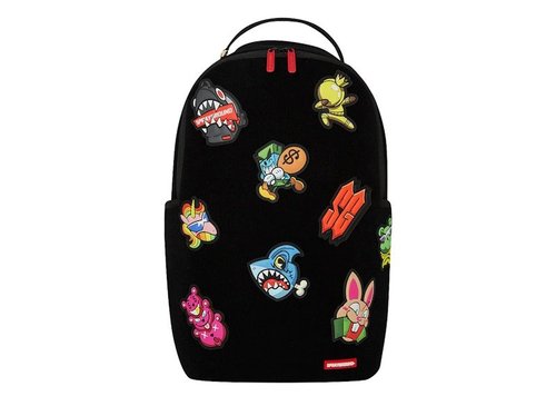 Sprayground Stuck On Ya Velcro Patch Backpack - Black