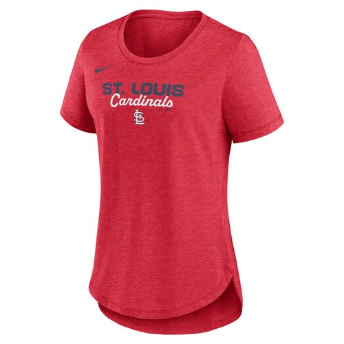 St. Louis Cardinals Arched Team Name Nike MLB T-Shirt - Red Heather - NKMVEX48SCN-SVQ