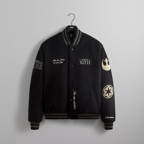 STAR WARS | Kith Anniversary Varsity Jacket with Swarovski Crystals - Black - M010304-001-SV