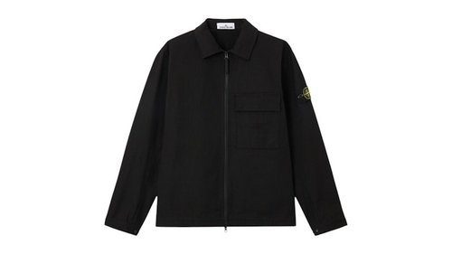 Stone Island 1200010 Panama Cotton Shirt - Black