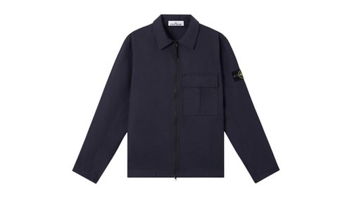 Stone Island 1200010 Panama Cotton Shirt - Ink Blue