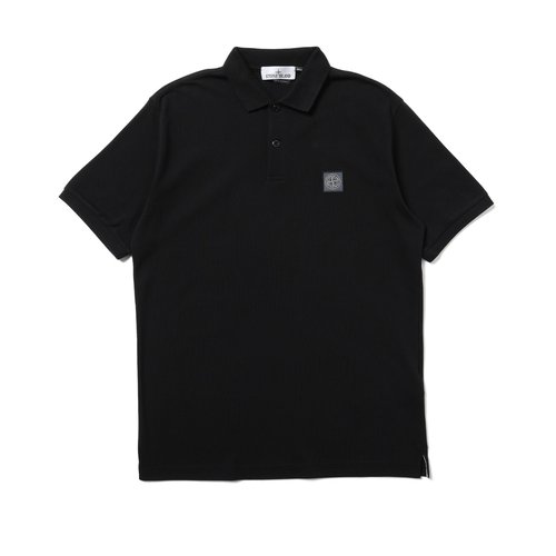 Stone Island 50/2 Organic Pique Short Sleeve Polo Shirt Black - L1S152200011S0039-V0029