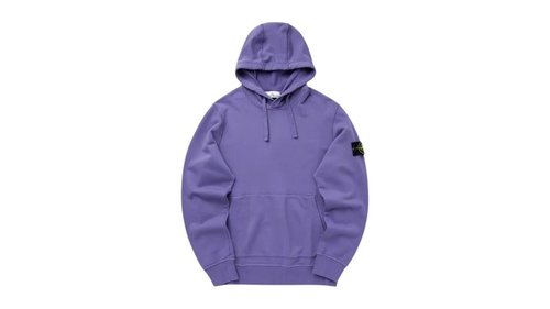 Stone Island 6100062 Organic Cotton Fleece Regular Fit Hooded Sweatshirt - Lavender - K2S156100062S0051V0047