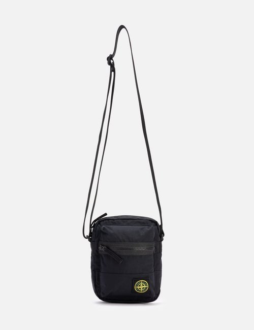 Stone Island Aluminium Tela Pouch Bag - Black