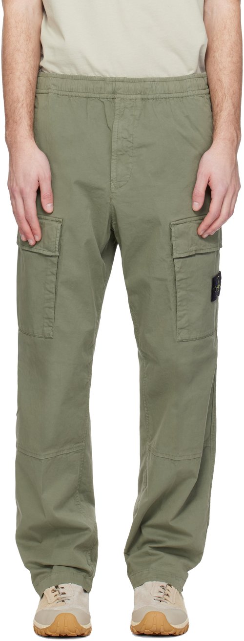 Stone Island Beige 3100020 Stretch Organic Cotton Twill Cargo Pants - V009A Desert - L1S153100020S0A10